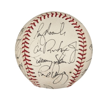 1983 Baltimore Orioles World Series Champions Team Signed Ball with 21 Signatures including Ripken 